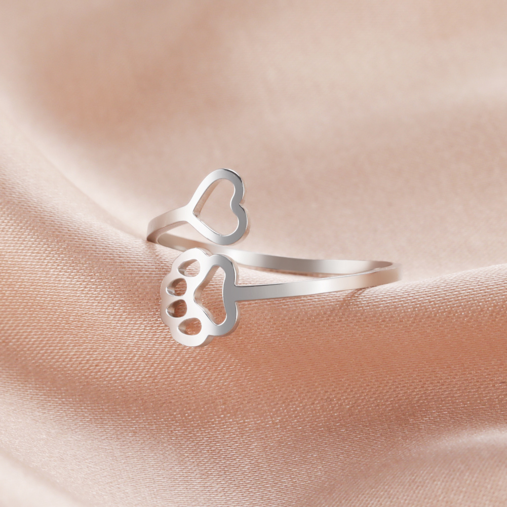 Adjustable Cat Claw Ring, Cute Boho Style Gift for Pet Lovers